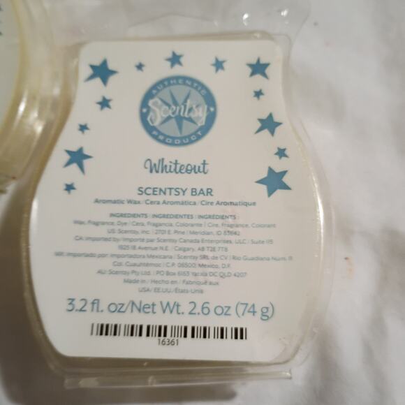 Scentsy Bar WHITEOUT 3.2 oz Authentic(Set of 2) scented wax- NEW - Picture 2 of 3